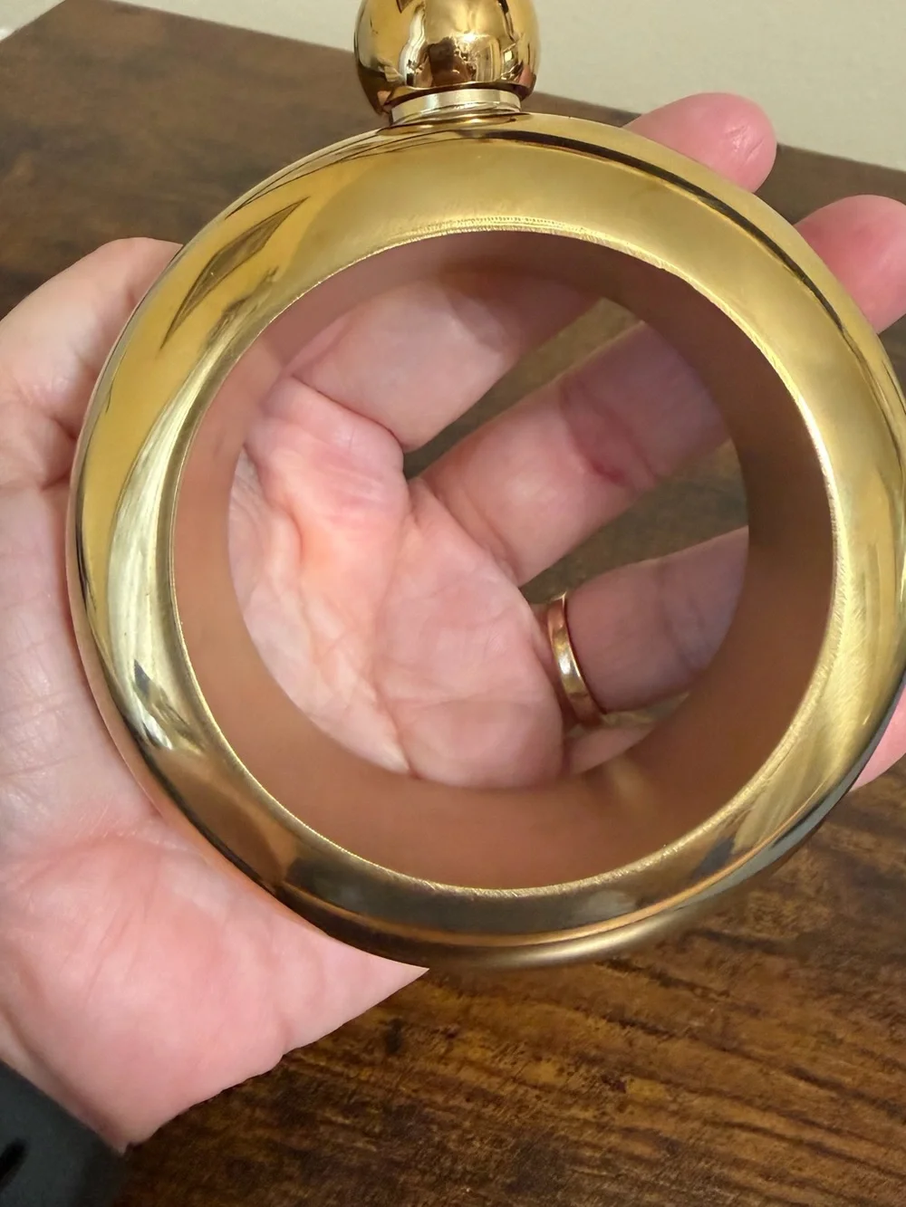 Gold Stainless Steel Bangle Flask